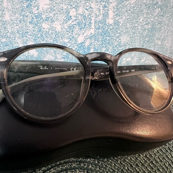 Ray-Ban Optics RB2180-V 5540 Unisex Polished Gray Havana Round Eyeglasses Frame - Picture 2 of 16